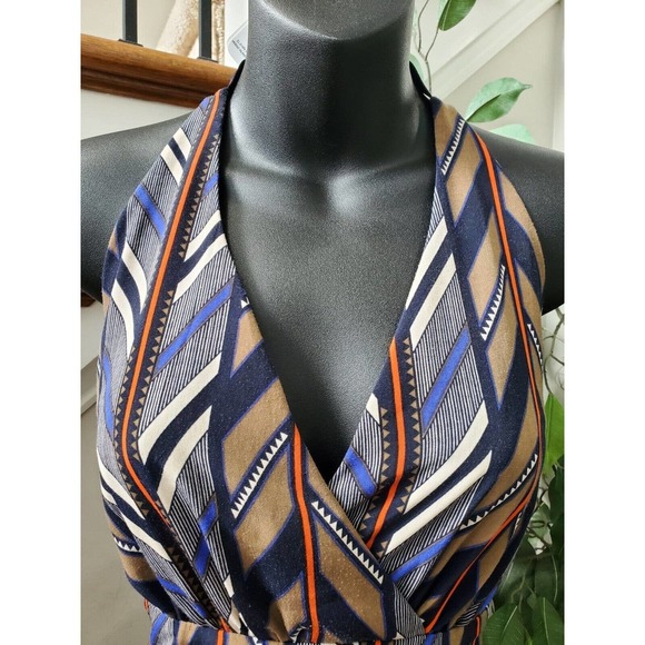 Multicolor Women's Polyester Halter Neck Sleeveless Casual Long Maxi Dress XS - Picture 2 of 12